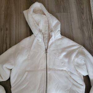 Athleta Women's Cream Sherpa Hoodie M